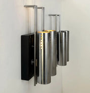 Set_of_2_Chrome_and_Glass_Wall_Sconces,_France_1970s–1980s