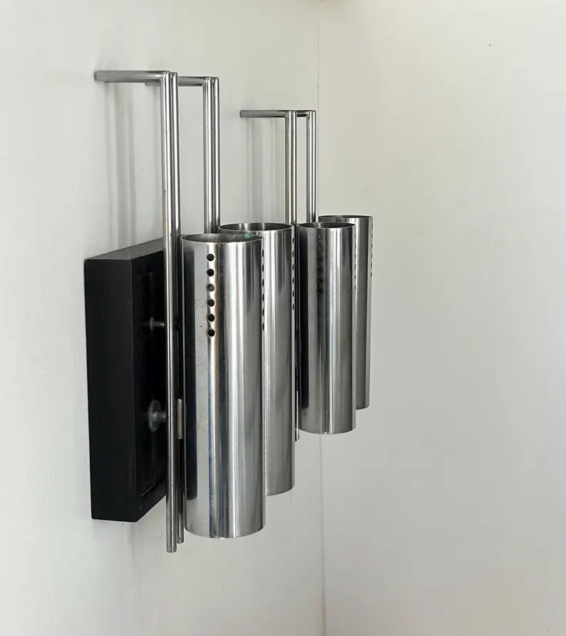Set_of_2_Chrome_and_Glass_Wall_Sconces,_France_1970s–1980s