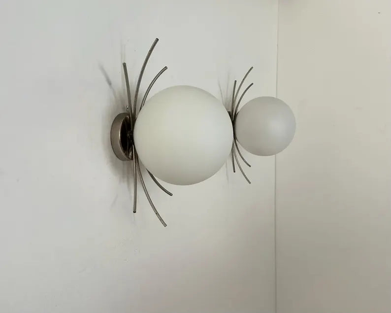 Set_of_2_Chrome_and_Glass_Wall_Sconces,_France_1970s–1980s