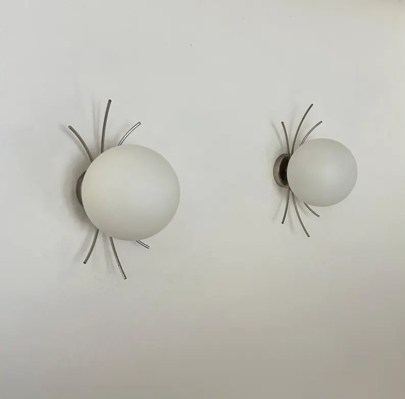 Set_of_2_Chrome_and_Glass_Wall_Sconces,_France_1970s–1980s