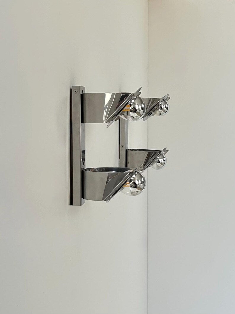 Set_of_2_Chrome_Metal_Wall_Sconces,_Mid_Century_Modern,_1970s