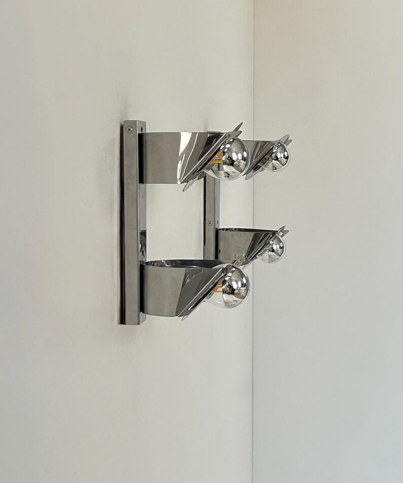 Set_of_2_Chrome_Metal_Wall_Sconces,_Mid_Century_Modern,_1970s
