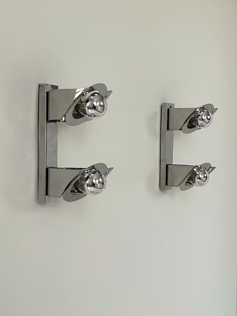 Set_of_2_Chrome_Metal_Wall_Sconces,_Mid_Century_Modern,_1970s