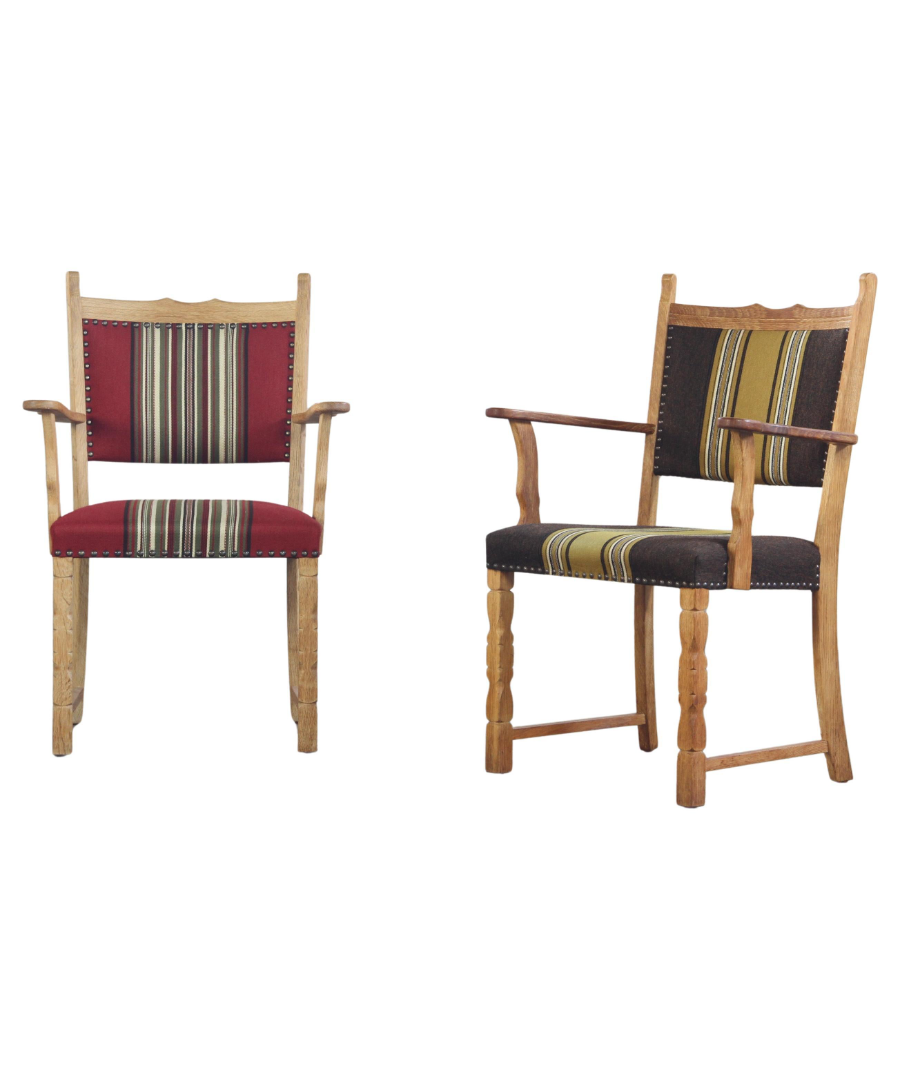 Set_of_2_Danish_Brutalist_Oak_Armchairs_with_Original_Upholstery,_Henning_Kjærnulf_Style
