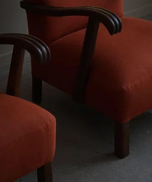 Set_of_2_Danish_Mid-Century_Lounge_Chairs_in_Rust_Red_Linen,_1960s