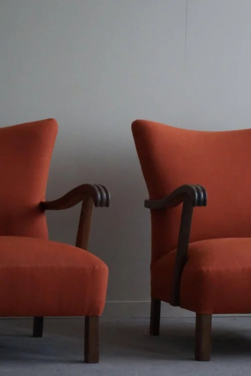 Set_of_2_Danish_Mid-Century_Lounge_Chairs_in_Rust_Red_Linen,_1960s