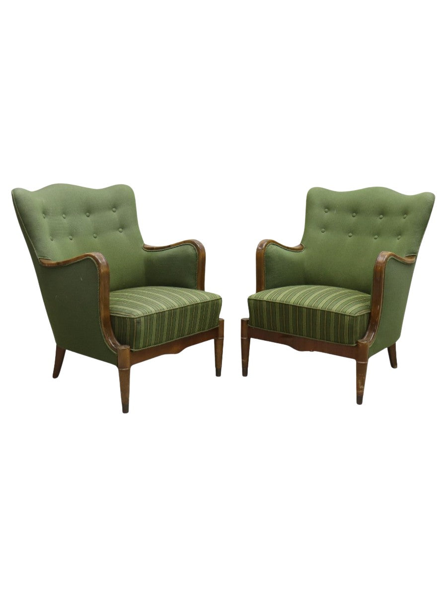 Set_of_2_Danish_Modern_armchairs_by_Alfred_Christensen._Beautiful_shape,_brass_feet.