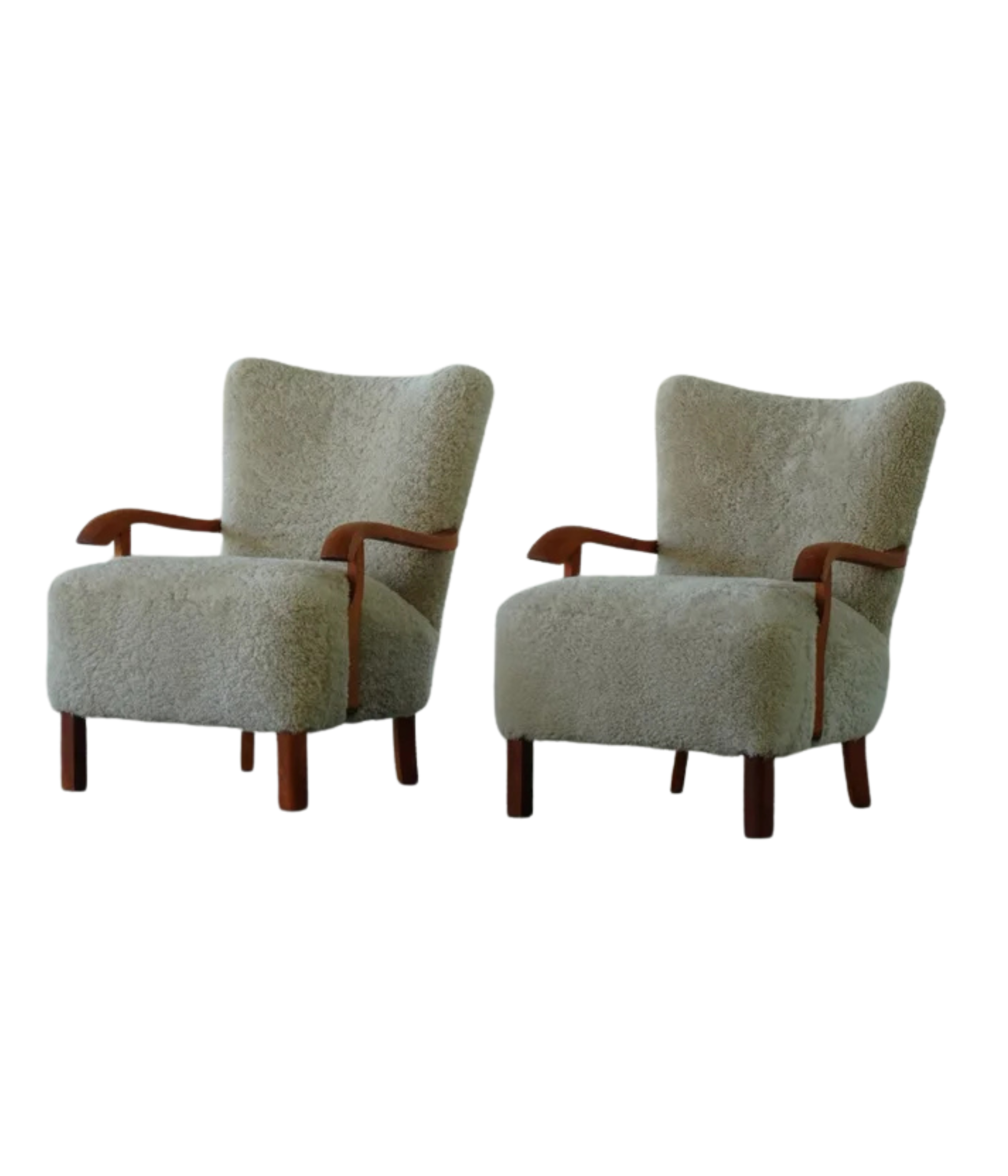 Set_of_2_Danish_Modern_Oak_Lounge_Chairs_with_Shearling_Lambswool,_Denmark,_1950s
