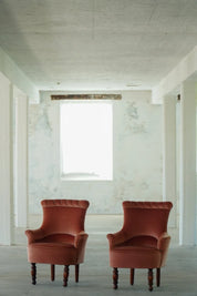 Set_of_2_Danish_Modern_Wingback_Lounge_Armchairs_in_Pink_Velour,_Denmark,_1940s