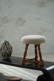 Set_of_2_Danish_Oak_Tripod_Stools_with_Shearling_Seats,_1950s