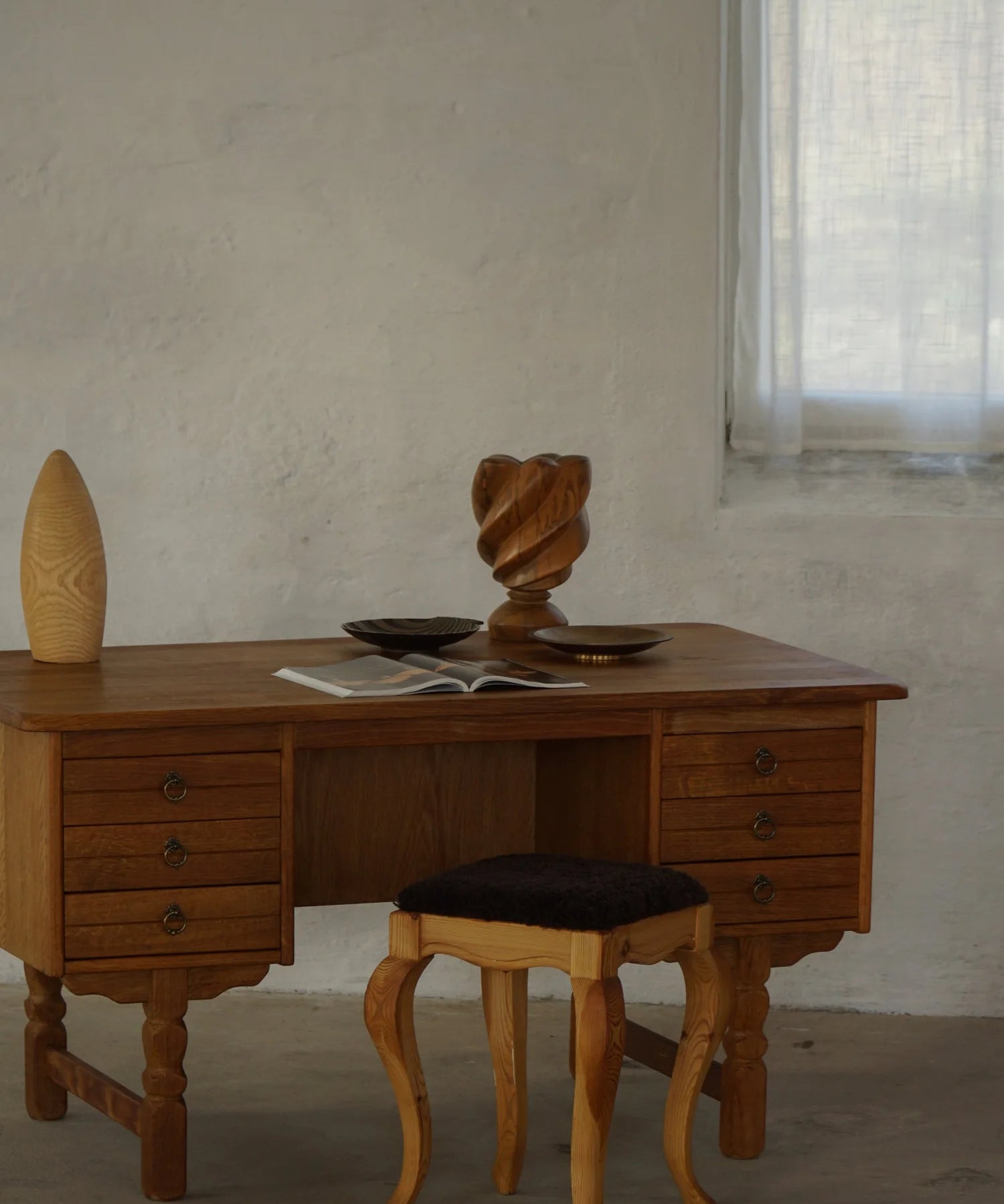 Set_of_2_Danish_Pine_Stools_with_Lambswool_Seats