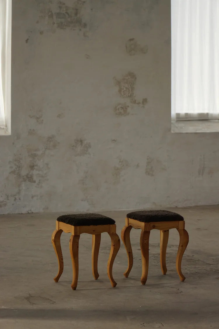 Set_of_2_Danish_Pine_Stools_with_Lambswool_Seats