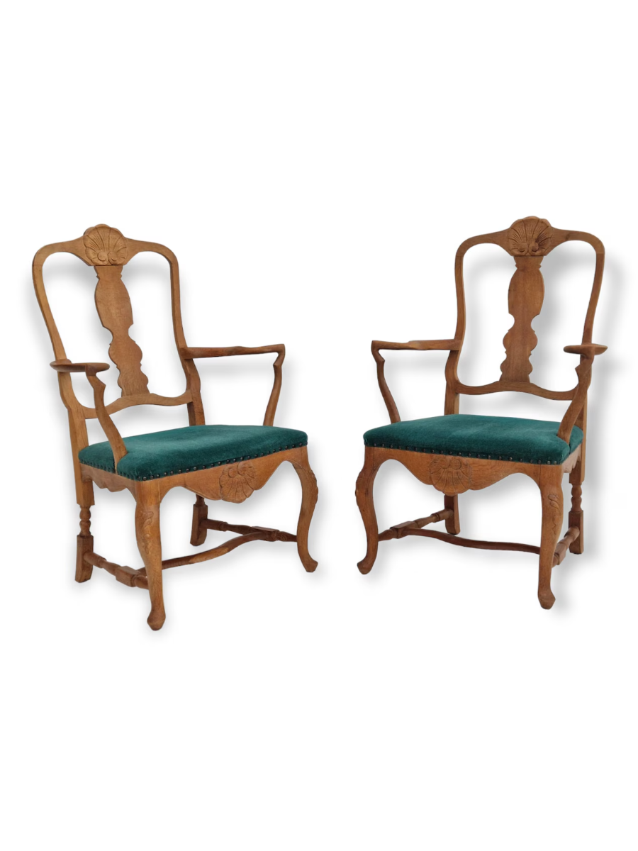 Set_of_2_Dining_Chairs,_Beech_Wood_&_Upholstery,_1960s_Denmark