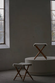 Set_of_2_Folding_Stools_with_Sheepskin_Upholstery,_Scandinavian_Rustic_Design