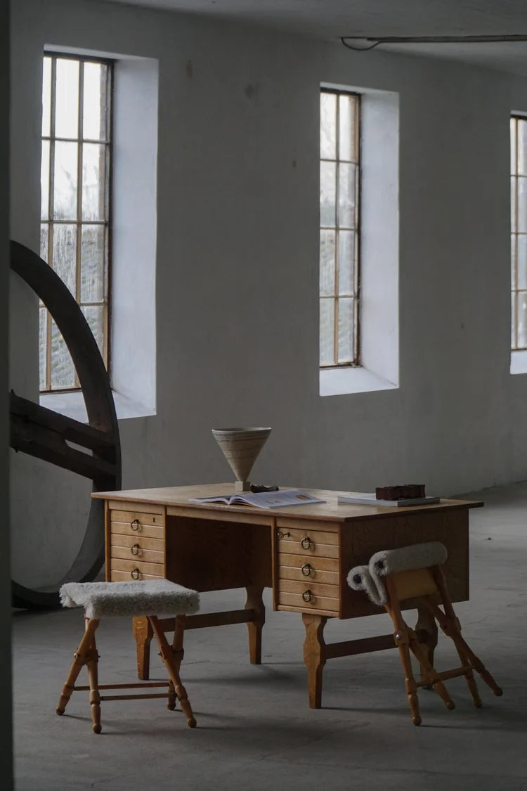 Set_of_2_Folding_Stools_with_Sheepskin_Upholstery,_Scandinavian_Rustic_Design