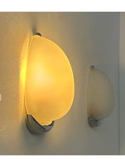 Set_of_2_French_Chrome_and_Sandblasted_Glass_Water_Drop_Wall_Sconces,_1980s
