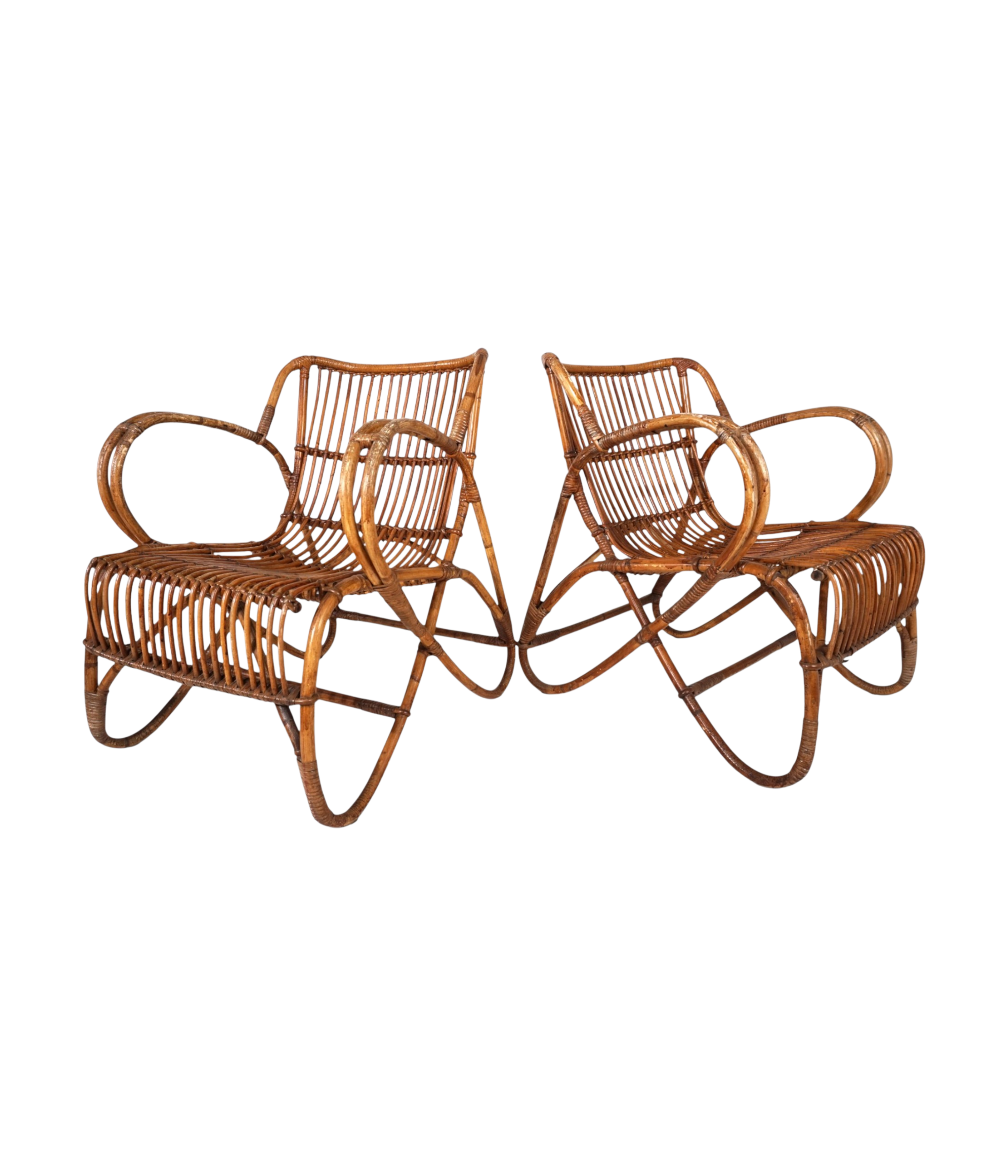 Set_of_2_French_Rattan_and_Bamboo_Lounge_Chairs,_France,_1960s–1970s
