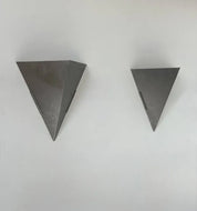 Set_of_2_Geometric_Folded_Steel_Wall_Sconces_in_Matte_Finish,_France_1980s