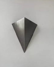 Set_of_2_Geometric_Folded_Steel_Wall_Sconces_in_Matte_Finish,_France_1980s