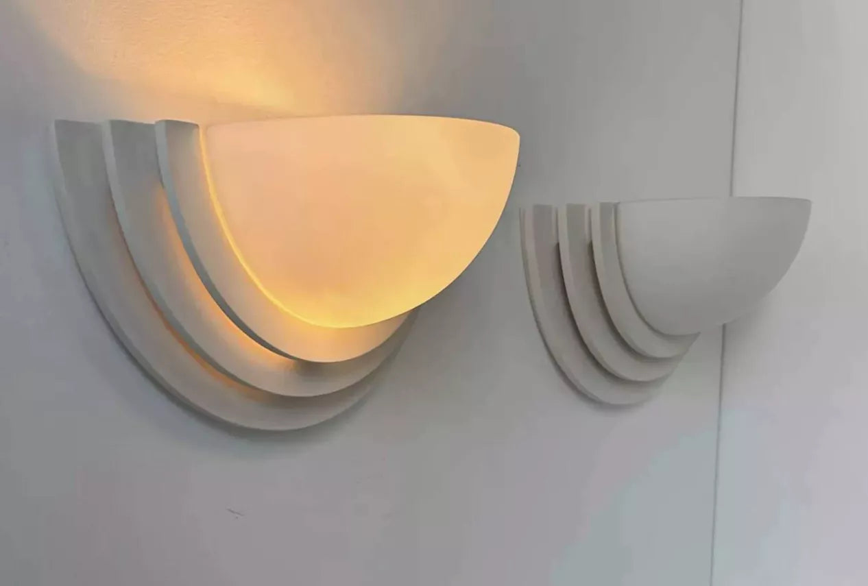 Set_of_2_Geometric_Plaster_and_Frosted_Glass_Wall_Sconces,_Mid_Century_Modern,_France_1970s
