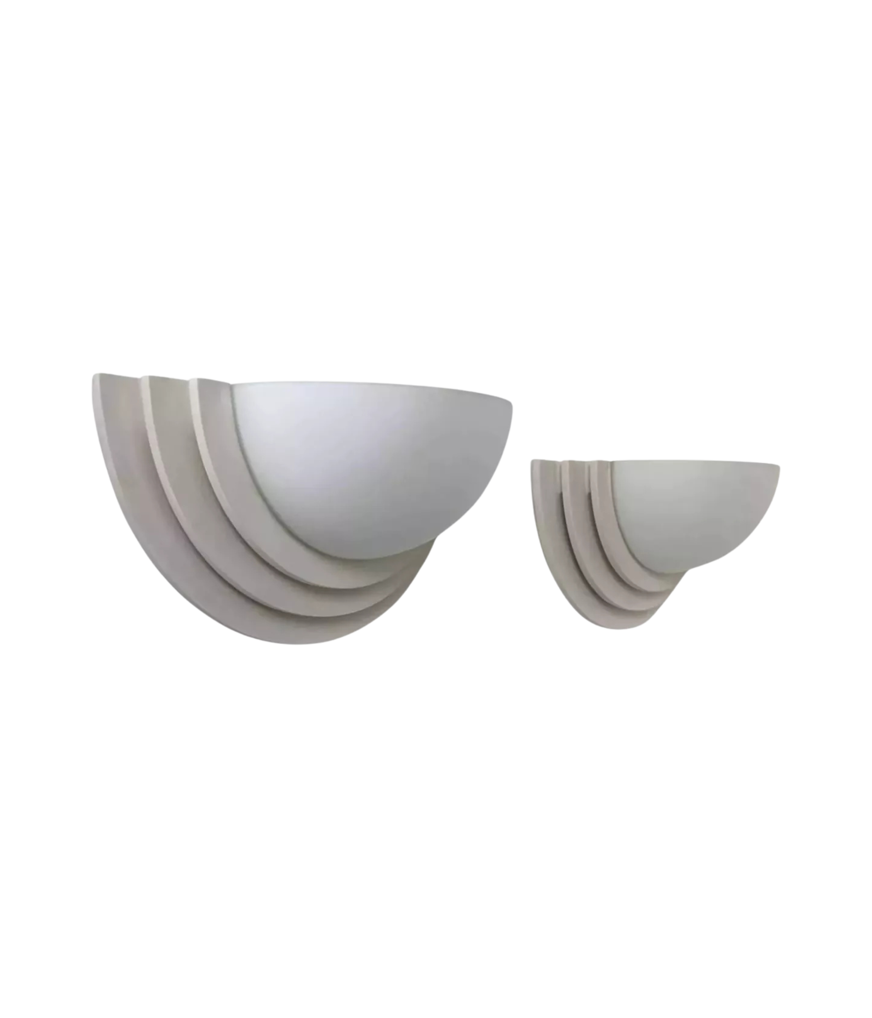 Set_of_2_Geometric_Plaster_and_Frosted_Glass_Wall_Sconces,_Mid_Century_Modern,_France_1970s