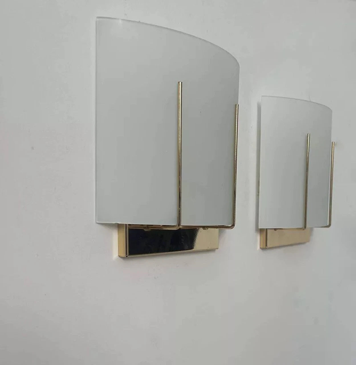 Set_of_2_Gilt_Brass_and_Frosted_Glass_Wall_Sconces,_Mid_Century_Modern,_France_1970s