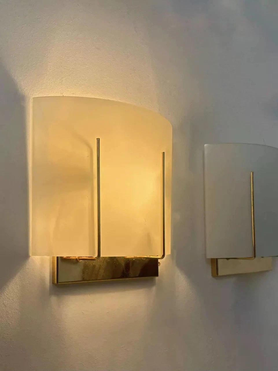 Set_of_2_Gilt_Brass_and_Frosted_Glass_Wall_Sconces,_Mid_Century_Modern,_France_1970s