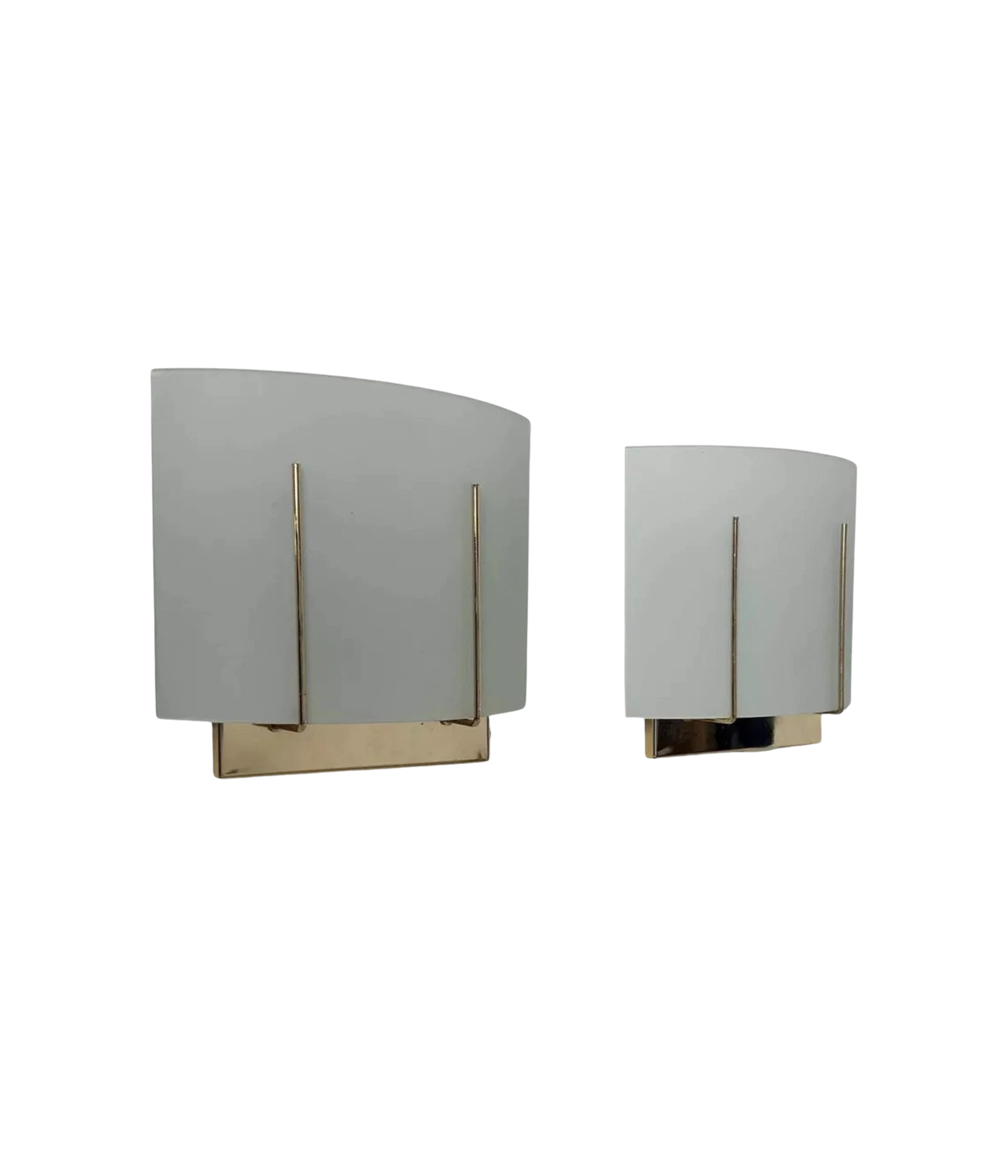 Set_of_2_Gilt_Brass_and_Frosted_Glass_Wall_Sconces,_Mid_Century_Modern,_France_1970s