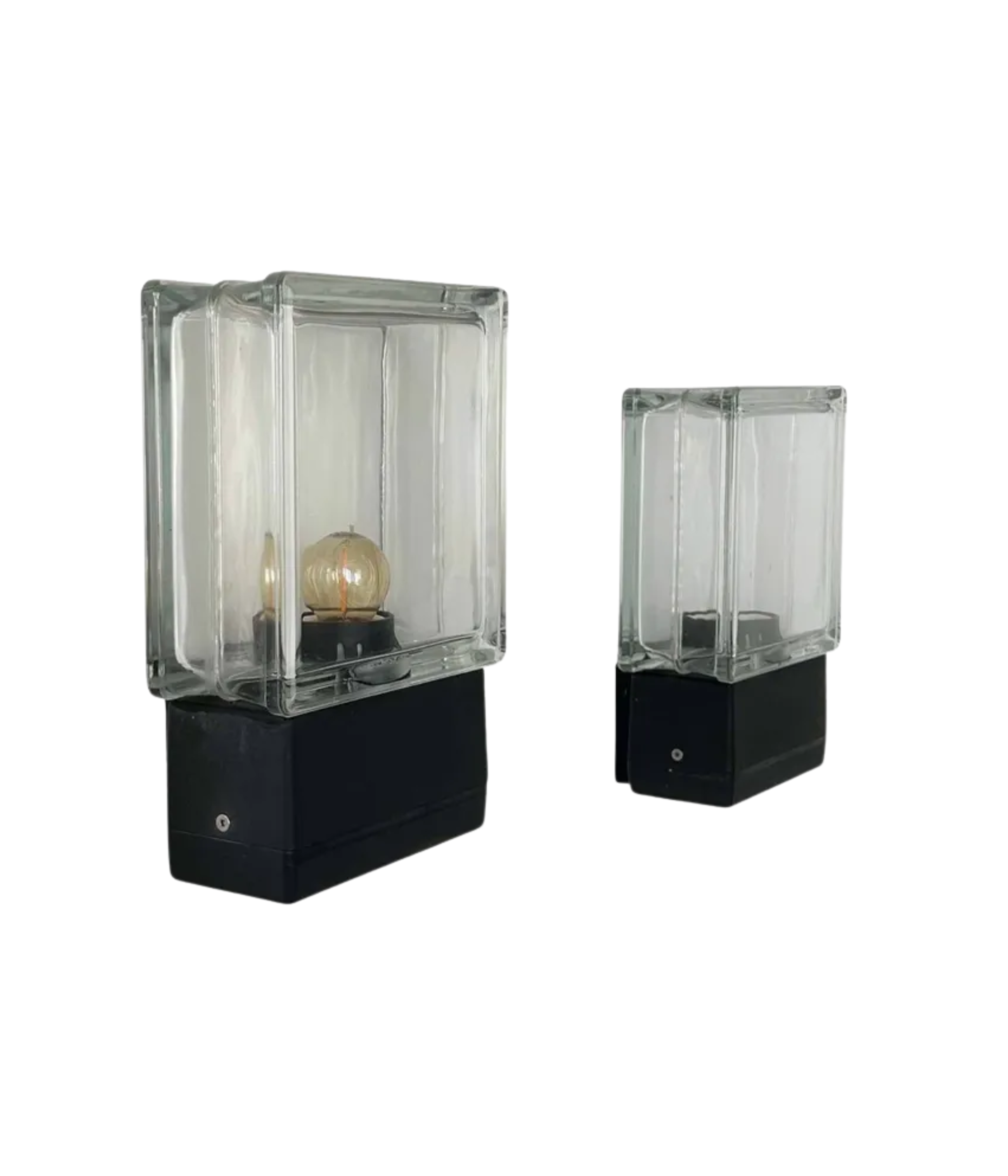 Set_of_2_Glass_Block_and_Black_Metal_Wall_Sconces,_Italy_1980s