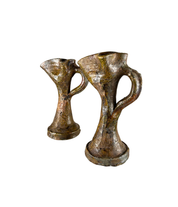 Set_of_2_Handmade_Rustic_Ceramic_Jugs_in_Earthy_Glazes,_Italy,_Early_20th_Century