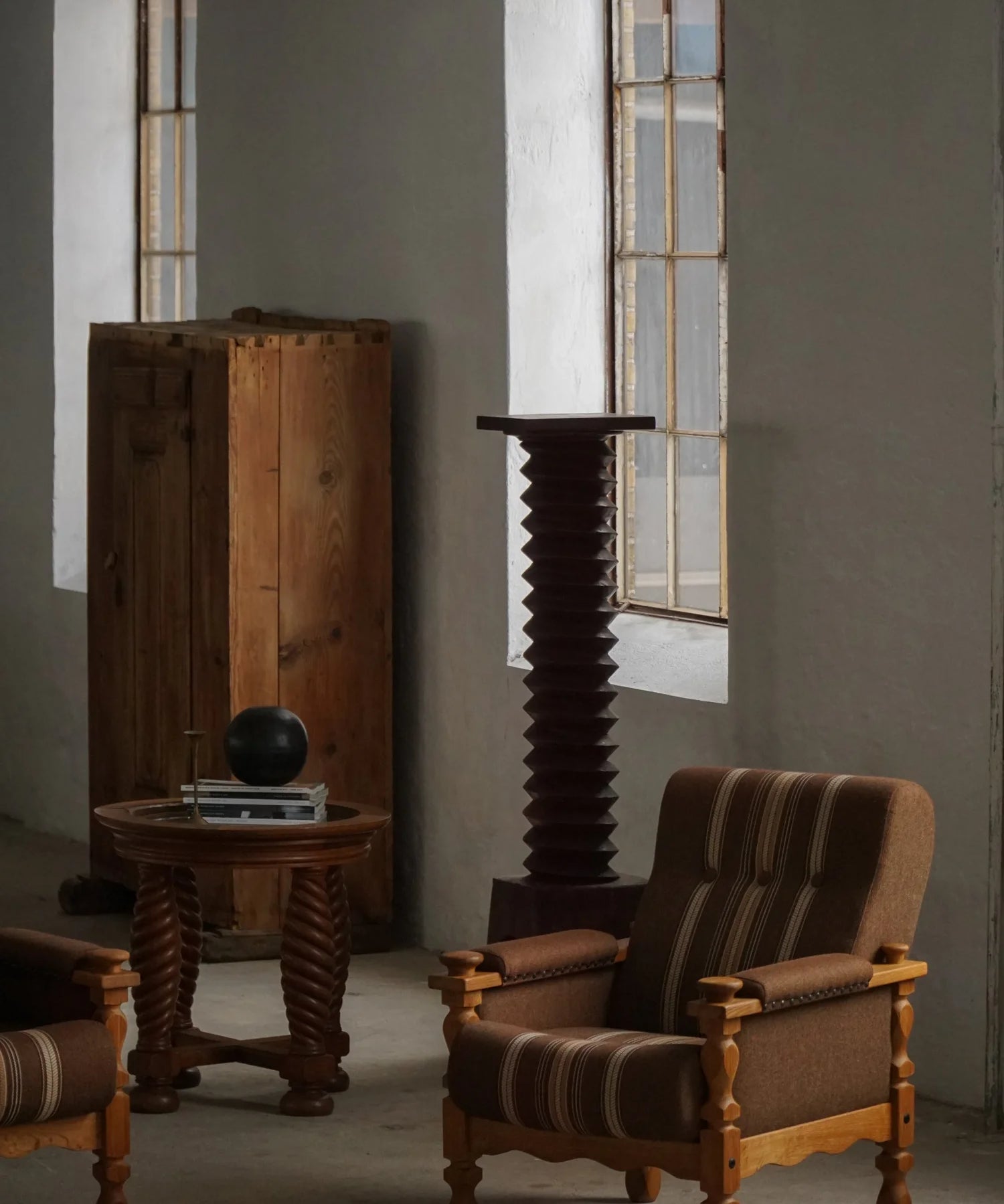 Set_of_2_Henning_Kjærnulf_Lounge_Chairs_in_Oak_and_Wool,_Danish_Modern_Design