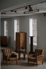 Set_of_2_Henning_Kjærnulf_Lounge_Chairs_in_Oak_and_Wool,_Danish_Modern_Design