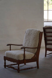 Set_of_2_Highback_Lounge_Chairs_in_Oak_&_Lambswool_in_Danish_Modern,_1950s