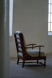 Set_of_2_Highback_Lounge_Chairs_in_Oak_&_Lambswool_in_Danish_Modern,_1950s
