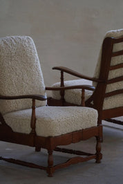 Set_of_2_Highback_Lounge_Chairs_in_Oak_&_Lambswool_in_Danish_Modern,_1950s
