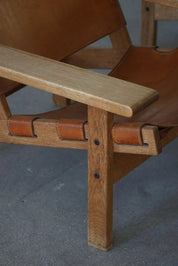 Set_of_2_Hunting_Chairs_in_Oak_&_Leather_by_Kurt_Østervig_in_Danish_Modern,_1960s