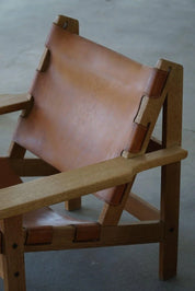 Set_of_2_Hunting_Chairs_in_Oak_&_Leather_by_Kurt_Østervig_in_Danish_Modern,_1960s