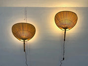 Set_of_2_Ingo_Maurer_Uchiwa_III_Wall_Lamps_for_M_Design,_1973