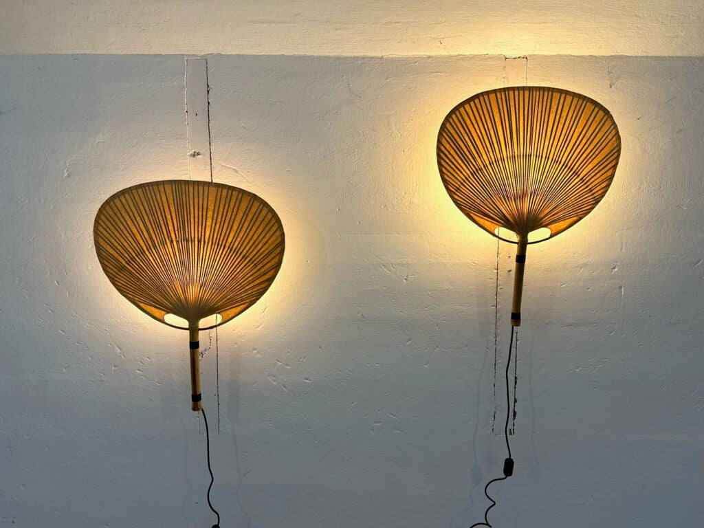 Set_of_2_Ingo_Maurer_Uchiwa_III_Wall_Lamps_for_M_Design,_1973
