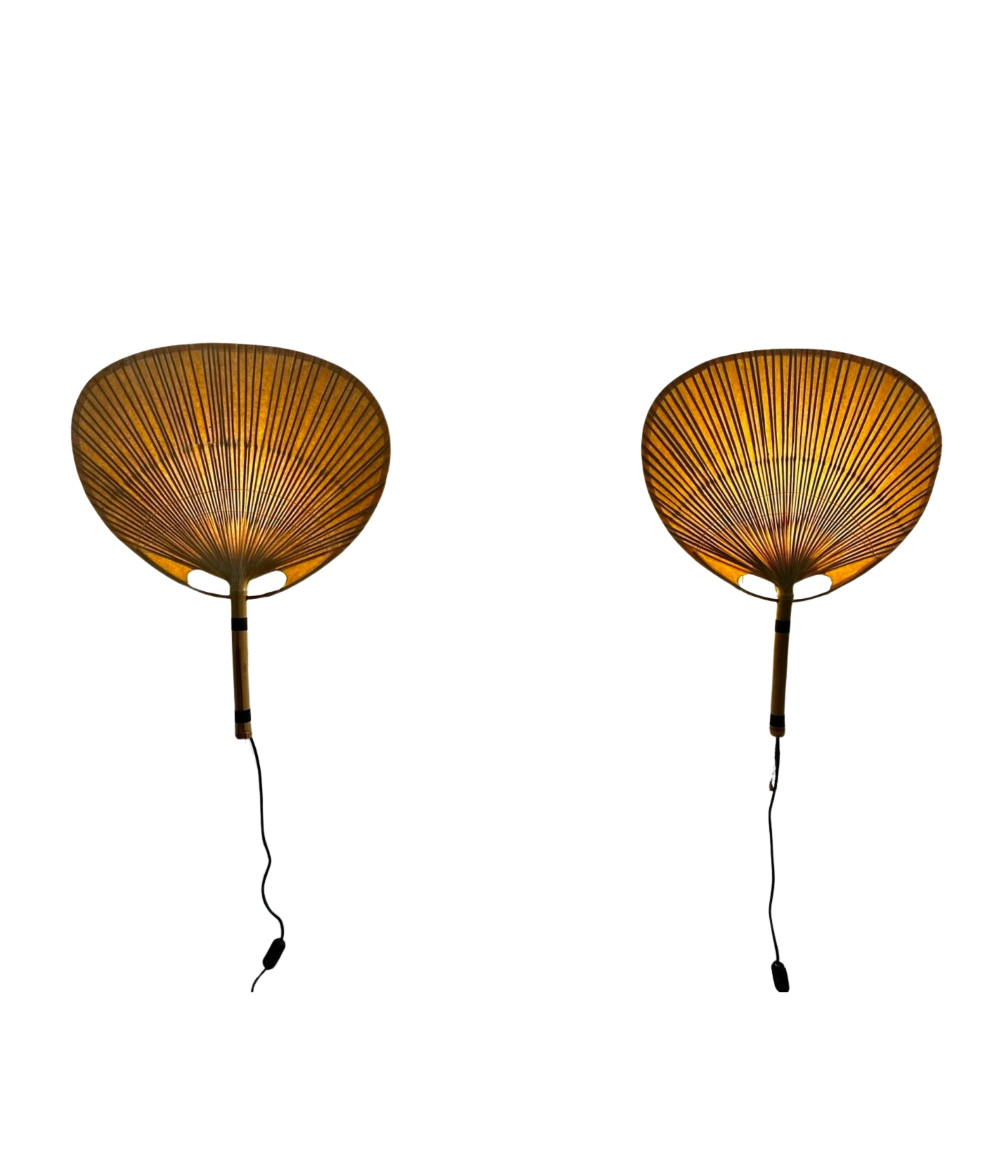 Set_of_2_Ingo_Maurer_Uchiwa_III_Wall_Lamps_for_M_Design,_1973