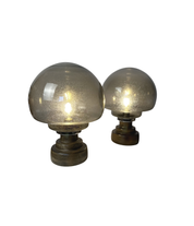 Set_of_2_Italian_Smoked_Seeded_Glass_Table_Lamps_on_Wooden_Base,_1970s