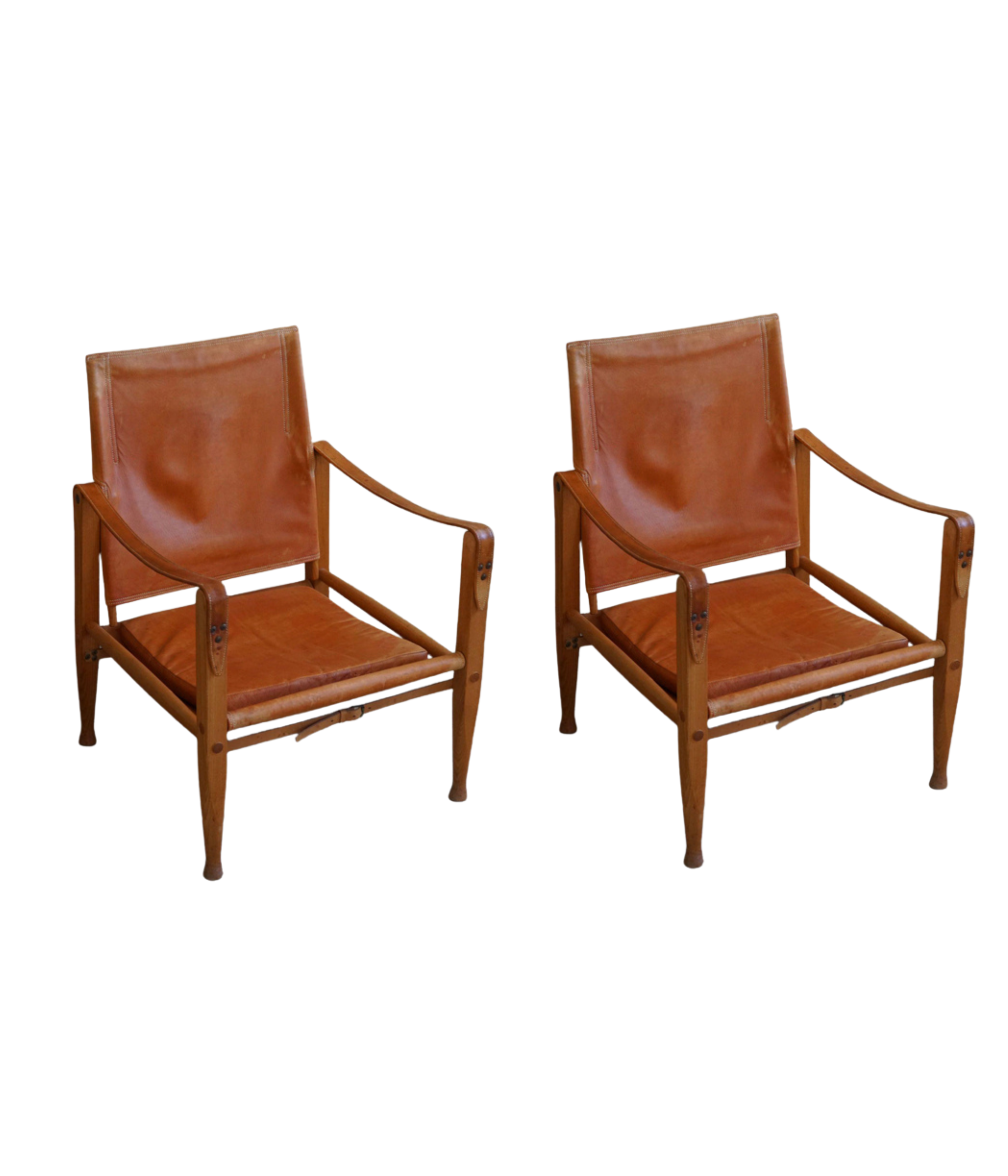 Set_of_2_Kaare_Klint_Safari_Chairs_in_Ash_and_Leather_for_Rud_Rasmussen,_Denmark_1960s