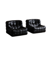 Set_of_2_Kashima_Lounge_Chairs_by_Michel_Ducaroy_for_Ligne_Roset,_Black_Leather,_1970s_French_Design