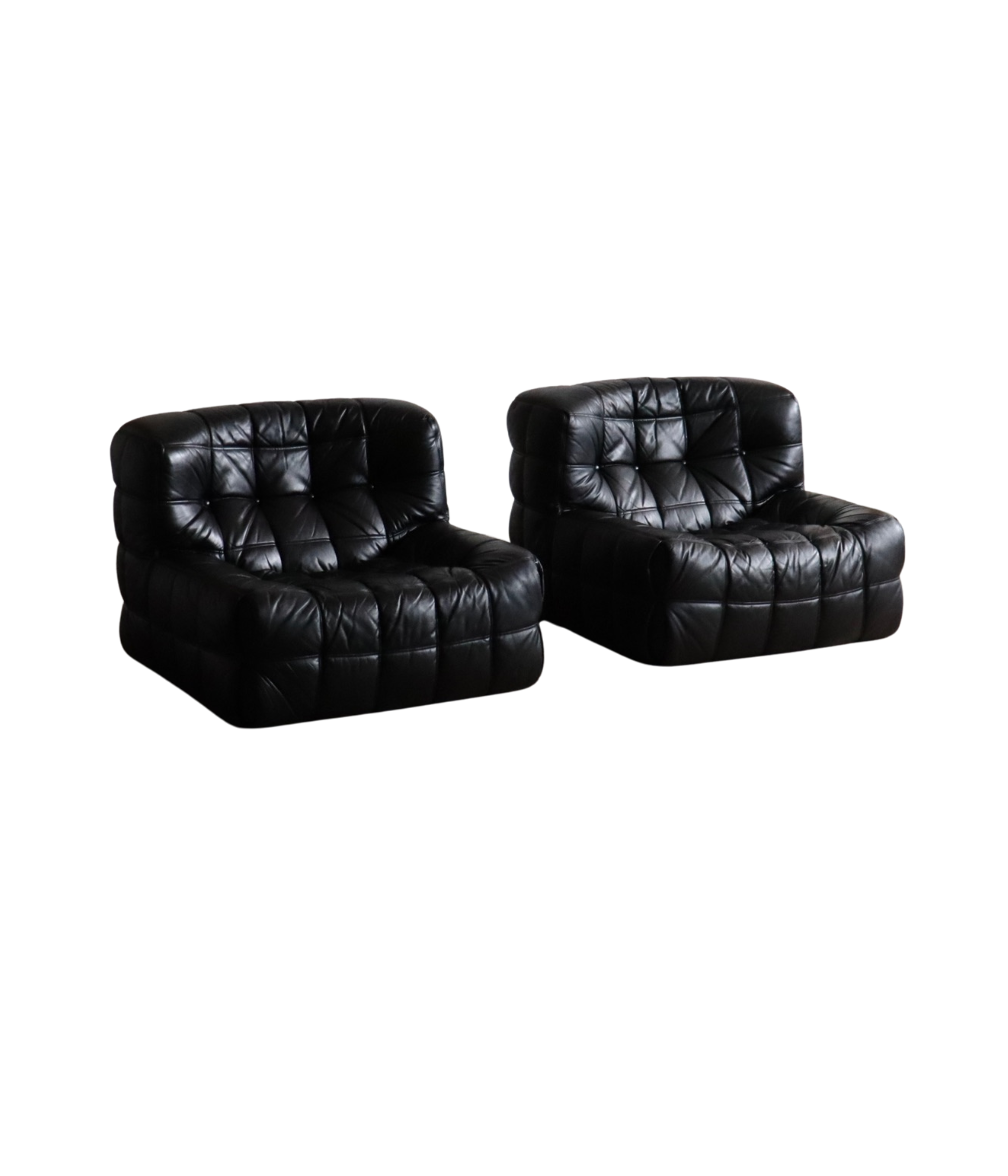 Set_of_2_Kashima_Lounge_Chairs_by_Michel_Ducaroy_for_Ligne_Roset,_Black_Leather,_1970s_French_Design