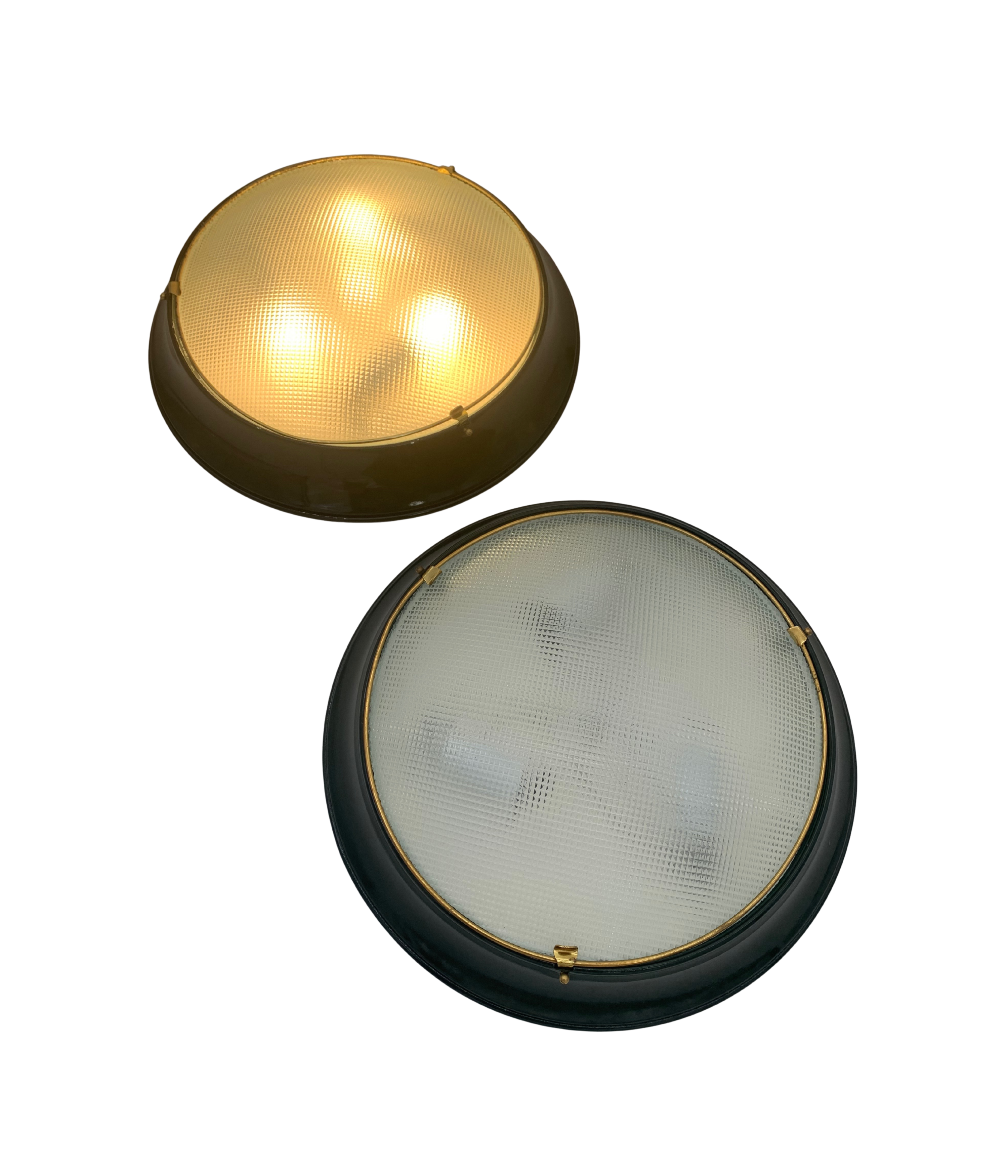 Set_of_2_Large_Fontana_Arte_Attributed_Forest_Green_Flush_Mount_or_Wall_Lights,_Italy
