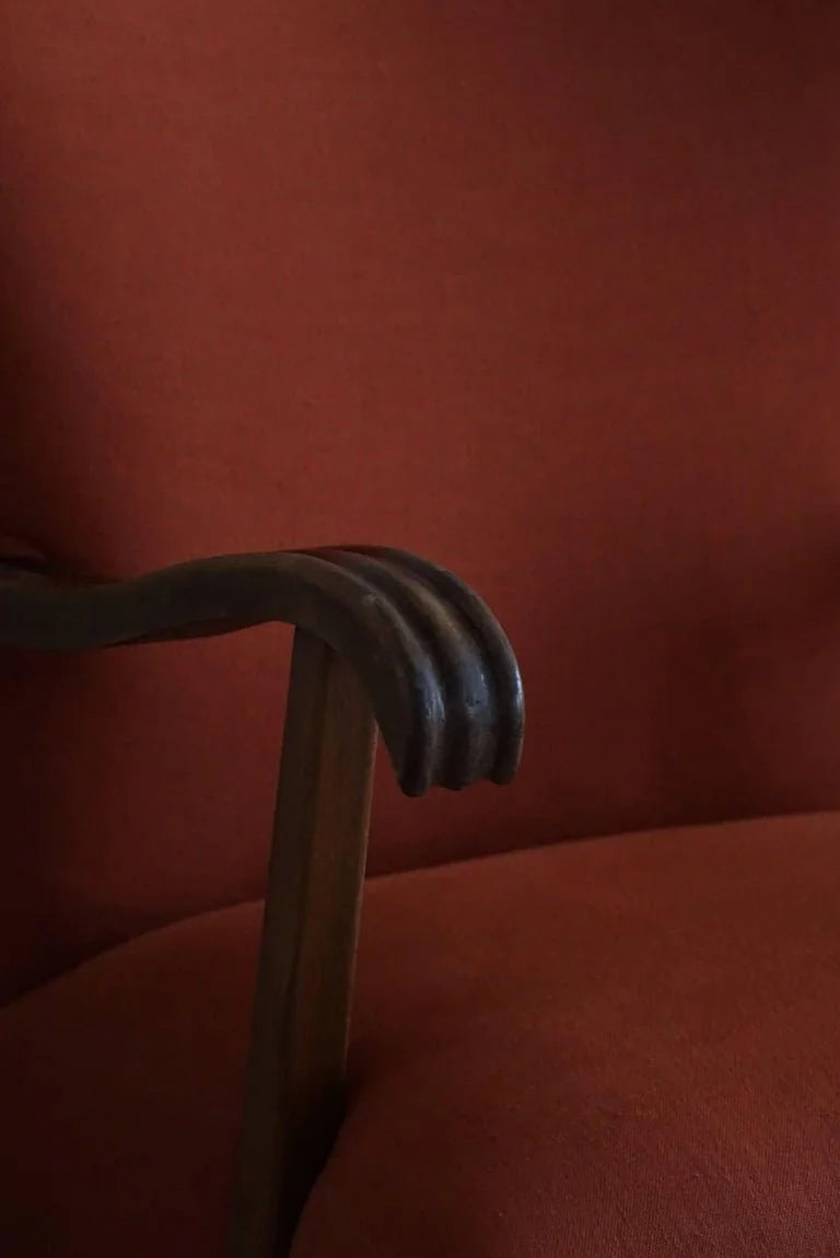 Set_of_2_Lounge_Chairs_in_Danish_Mid_Century,_Reupholstered_in_a_Rust_Red_Linen,_1960s