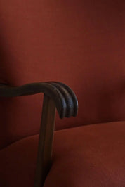 Set_of_2_Lounge_Chairs_in_Danish_Mid_Century,_Reupholstered_in_a_Rust_Red_Linen,_1960s