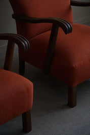 Set_of_2_Lounge_Chairs_in_Danish_Mid_Century,_Reupholstered_in_a_Rust_Red_Linen,_1960s