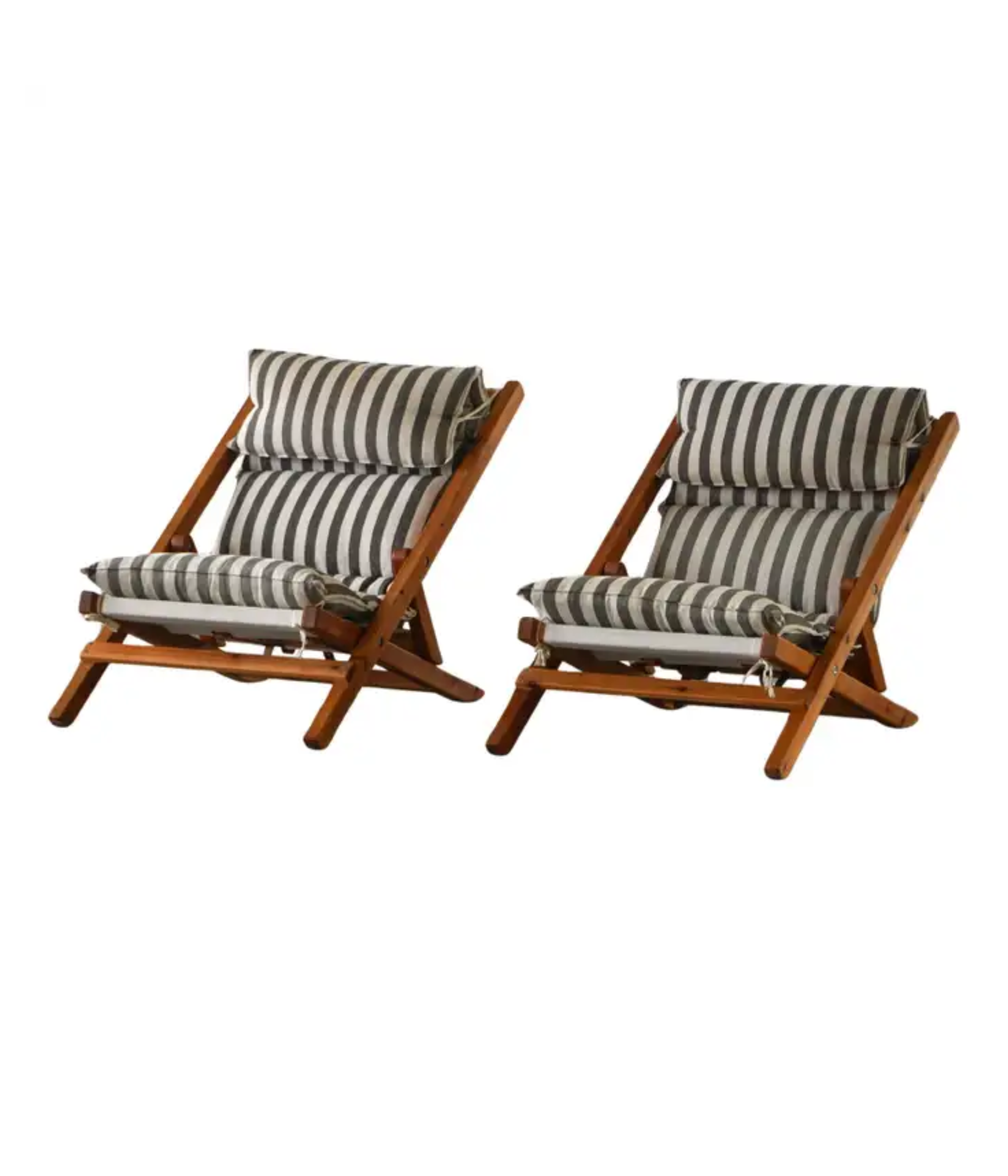 Set_of_2_Mid_Century_Lounge_or_Sun_Chairs_in_Pine_and_Striped_Cotton_Canvas,_Denmark,_1970s