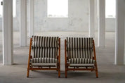 Set_of_2_Mid_Century_Lounge_or_Sun_Chairs_in_Pine_and_Striped_Cotton_Canvas,_Denmark,_1970s
